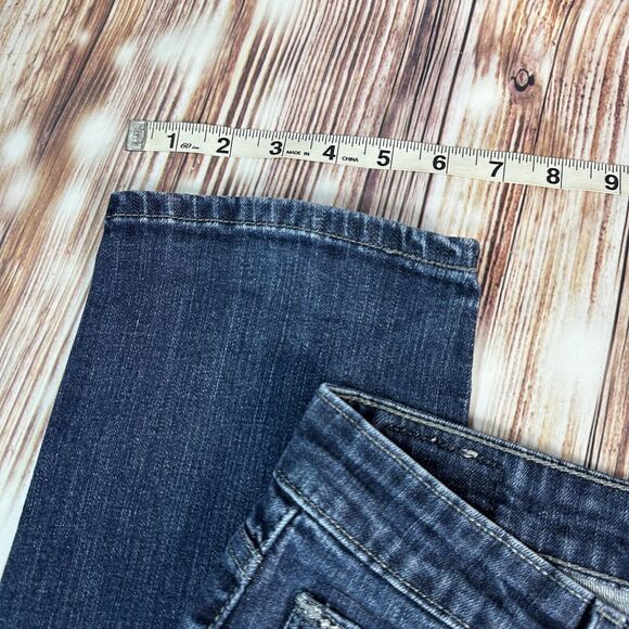 Levi's MID RISE SKINNY Womens Size 14 Blue Jeans Denim Pants Embroidered 32X30 - Picture 6 of 11